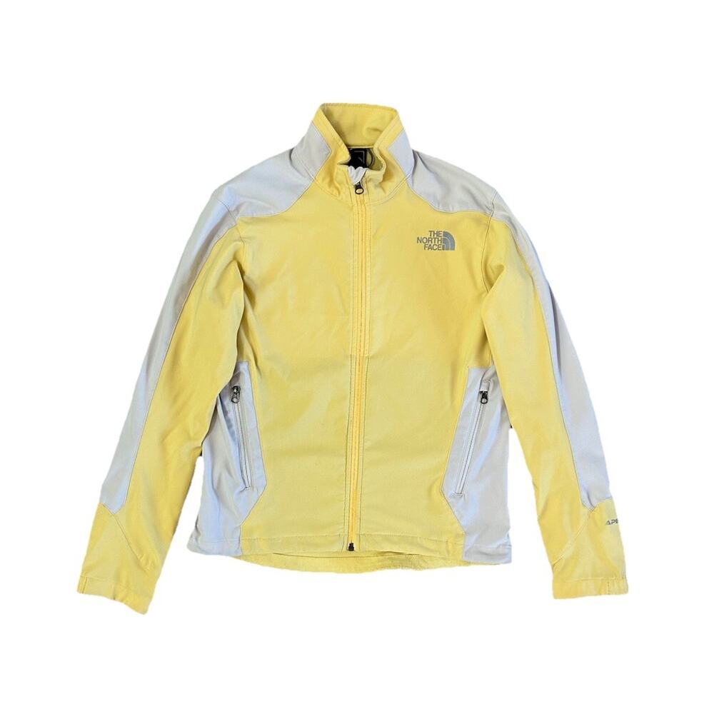 The North Face Yellow & White Apex Full Zip Windbreaker Jacket Women’s Size S